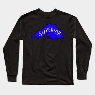 Lake Superior Outline Long Sleeve T-Shirt